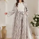 فستان نسائي أنيق برقبة عالية وطبعة نباتية - فستان ماكسي طويل، قابل للغسيل بالماكينة، مناسب للأعراس، الحفلات، وفعاليات الربيع/الخريف