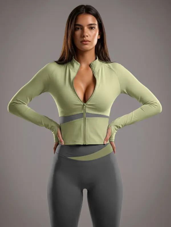 طقم ملابس رياضية نسائية من Soyun مكون من 2 قطعة، جاكيت يوجا مع بنطال طويل بقصة ضيقة، تصميم كارديجان بألوان متباينة، مناسب لليوجا واللياقة البدنية والتنس والجولف، متعدد الاستخدامات للارتداء اليومي، هدية رائعة للعطلات